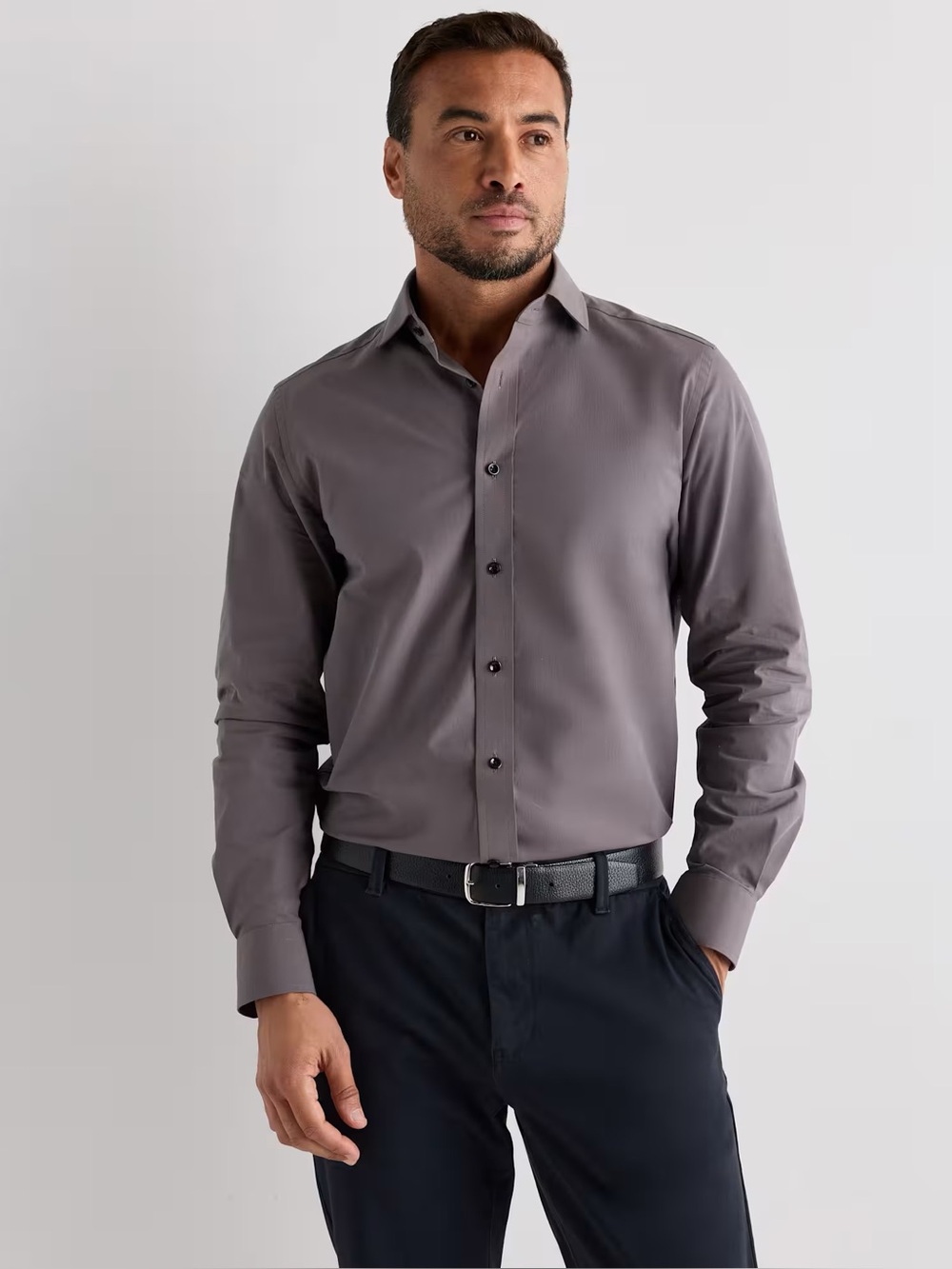 Quince Organic Cotton Stretch Poplin Dress Shirt - L